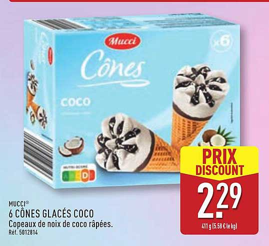 6 CÔNES GLACÉS COCO