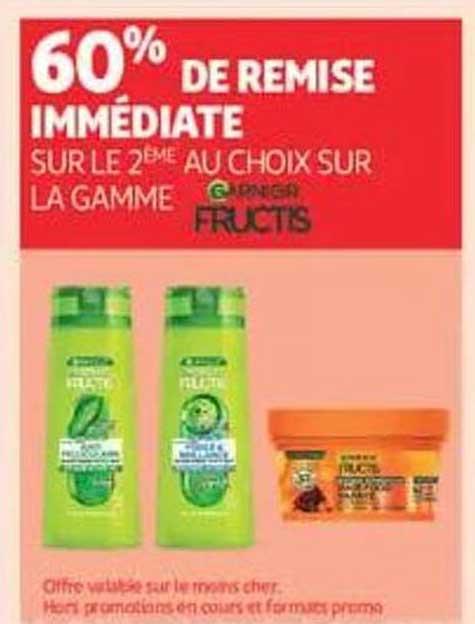 60% DE REMISE IMMÉDIATE SUR LE 2ÈME AU CHOIX SUR LA GAMME DESSANGE FRUITS