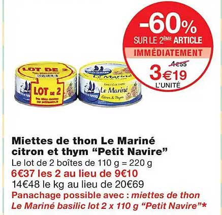 -60% SUR LE 2ÈME ARTICLE IMMÉDIATEMENT
