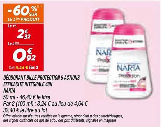 -60% sur le 2ème produit