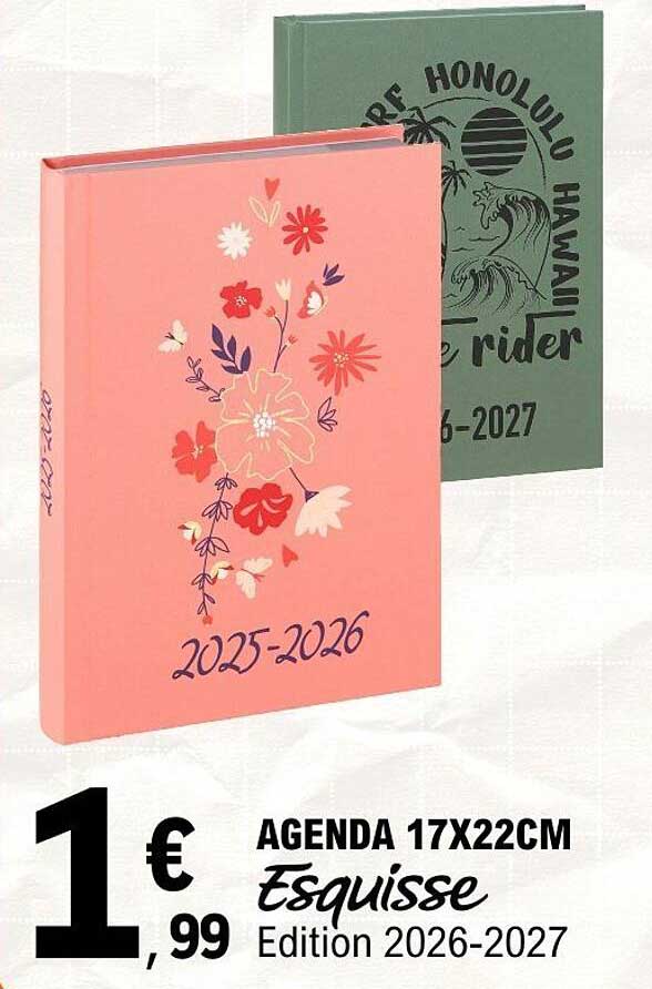 AGENDA 17X22CM Esquisse Edition 2026-2027