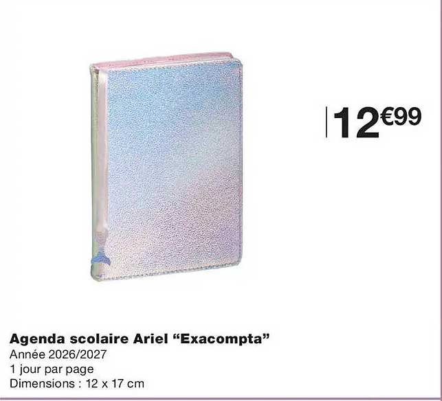 Agenda scolaire Ariel “Exacompta”