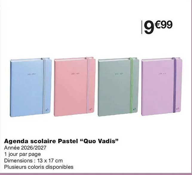 Agenda scolaire Pastel “Quo Vadis”