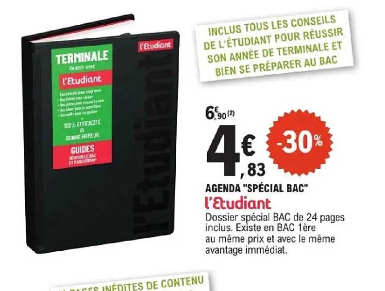 AGENDA "SPÉCIAL BAC" l'Etudiant