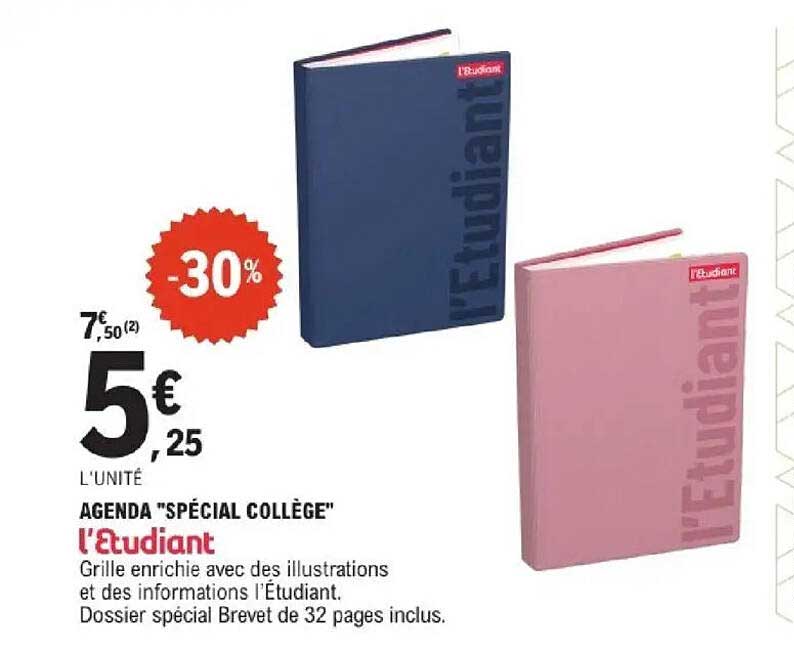 AGENDA "SPÉCIAL COLLÈGE" l'Etudiant