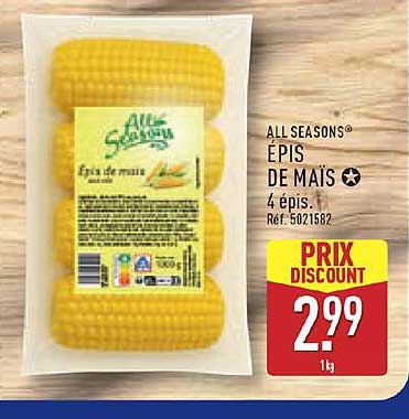 ALL SEASONS® ÉPIS DE MAÏS 4 épis. Réf. 5021582