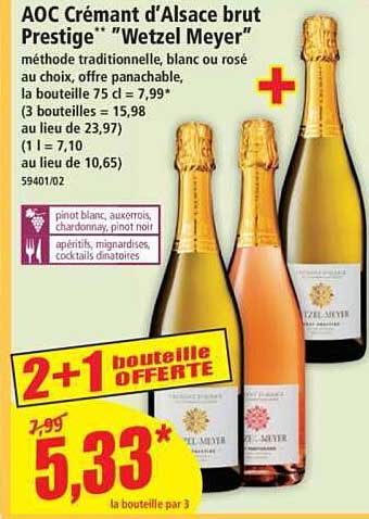 AOC Crémant d'Alsace brut Prestige " Wetzel Meyer"