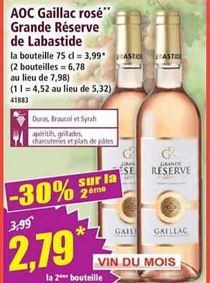AOC Gaillac rosé** Grande Réserve de Labastide