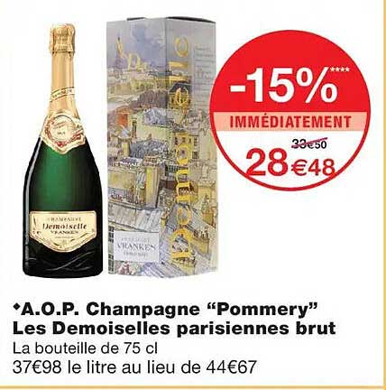 A.O.P. Champagne “Pommery” Les Demoiselles parisiennes brut