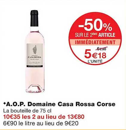 A.O.P. Domaine Casa Rossa Corse