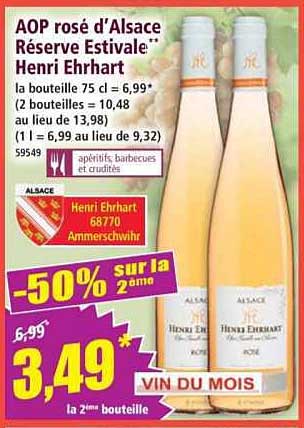 AOP rosé d'Alsace Réserve Estivale" Henri Ehrhart