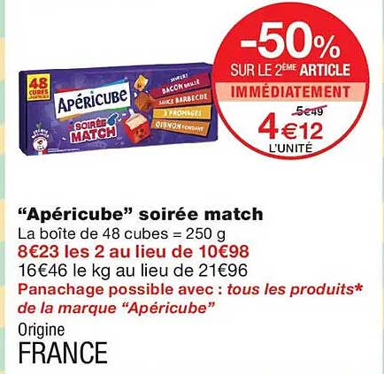 “Apéricube” soirée match