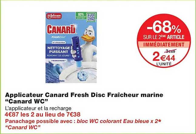 Applicateur Canard Fresh Disc Fraîcheur marine “Canard WC”