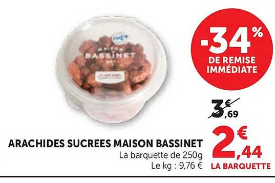 ARACHIDES SUCREES MAISON BASSINET