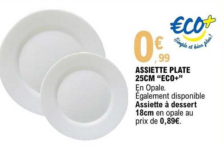 ASSIETTE PLATE 25CM “ECO+”