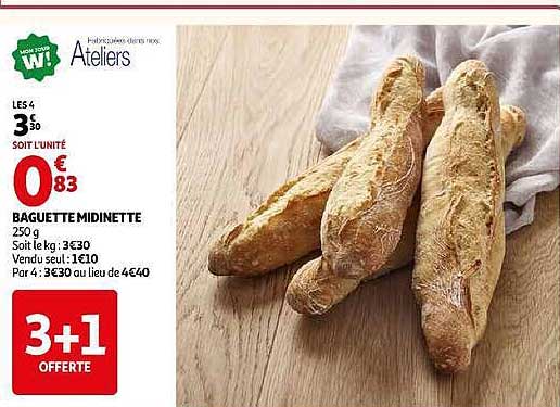 BAGUETTE MIDINETTE 250 g