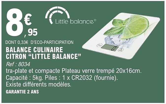 BALANCE CULINAIRE CITRON “LITTLE BALANCE”