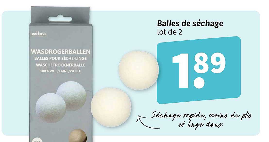 Balles de séchage lot de 2