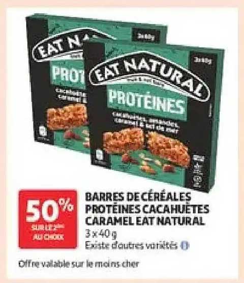 BARRRES DE CÉRÉALES PROTÉINÉES CACAHUETES CARAMEL EAT NATURAL