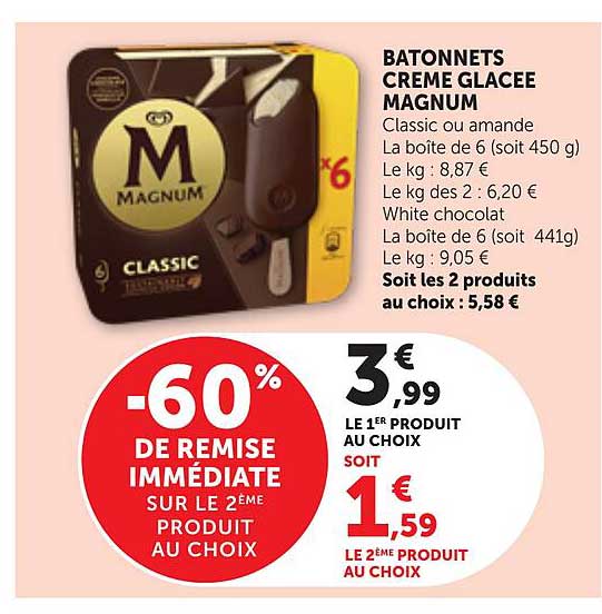 BATONNETS CREME GLACEE MAGNUM