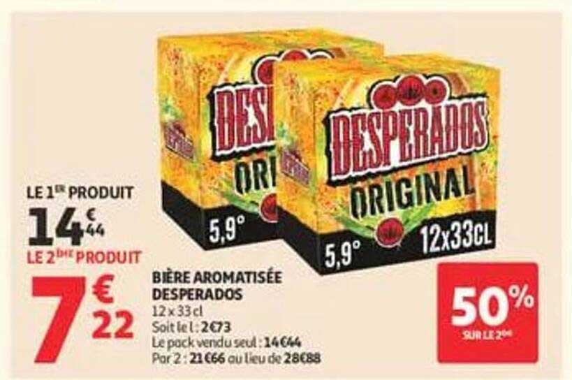 BIÈRE AROMATISÉE DESPERADOS 12 x 33 cl