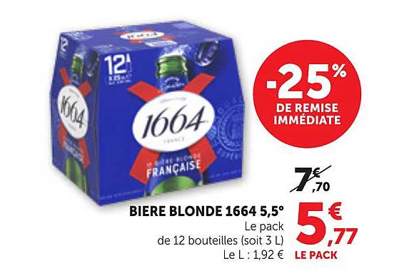 BIERE BLONDE 1664 5,5°