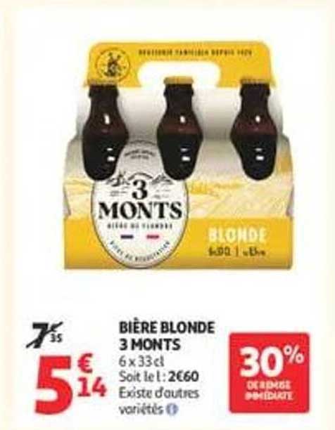 BIÈRE BLONDE 3 MONTS