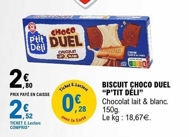 BISCUIT CHOCO DUEL "P'TIT DÉLI"