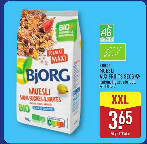 BJORG MUESLI AUX FRUITS SECS