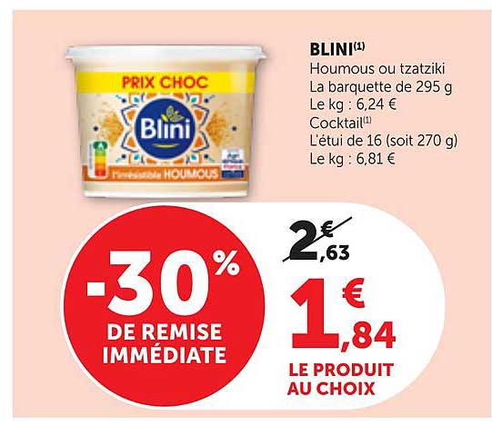 BLINI Houmous ou tzatziki