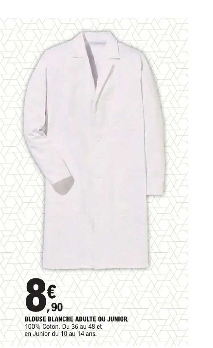 BLOUSE BLANCHE ADULTE OU JUNIOR