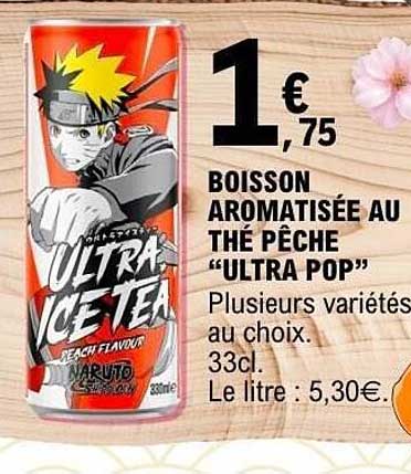 BOISSON AROMATISÉE AU THÉ PÊCHE “ULTRA POP”