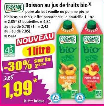 Boisson au jus de fruits bio