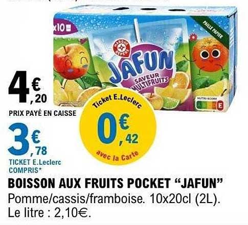 BOISSON AUX FRUITS POCKET “JAFUN”
