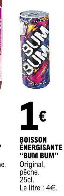 BOISSON ÉNERGISANTE “BUM BUM”