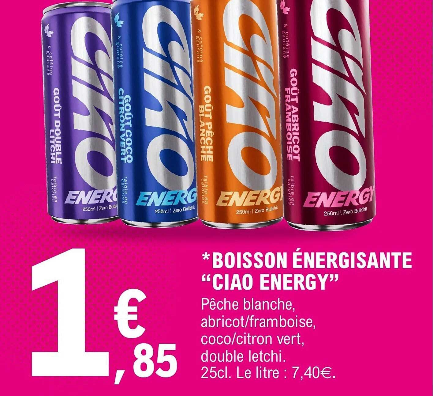 * BOISSON ÉNERGISANTE “CIAO ENERGY”