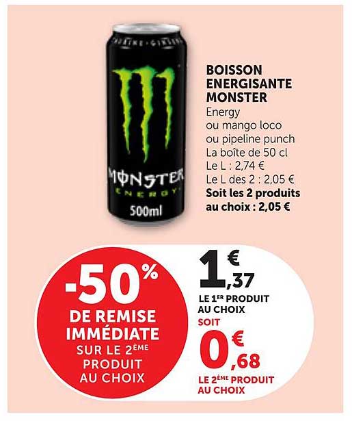 BOISSON ENERGISSANTE MONSTER