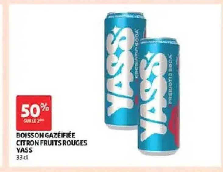 BOISSON GAZÉIFIÉE CITRON FRUITS ROUGES YASS 33 cl