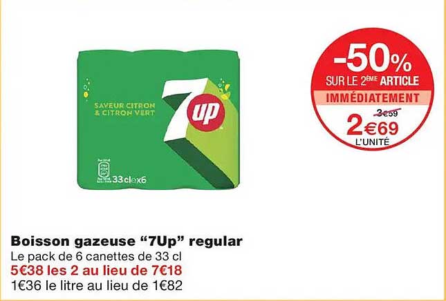 Boisson gazeuse “7Up” regular