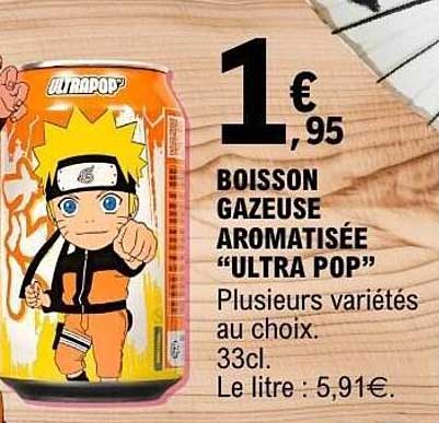 BOISSON GAZEUSE AROMATISÉE “ULTRA POP”
