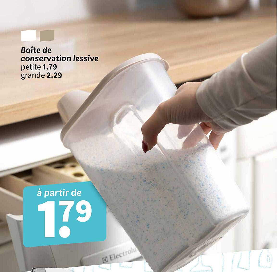 Boîte de conservation lessive