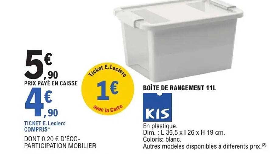 BOÎTE DE RANGEMENT 11L