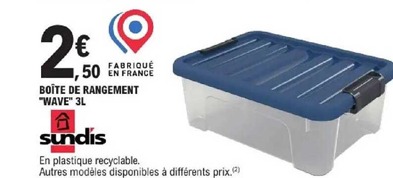 BOÎTE DE RANGEMENT "WAVE" 3L