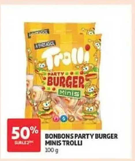 BONBONS PARTY BURGER MINIS TROLLI 100 g