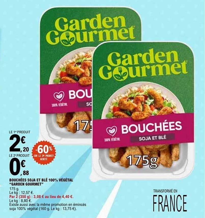 BOUCHÉES SOJA ET BLÉ 100% VÉGÉTAL "GARDEN GOURMET"
