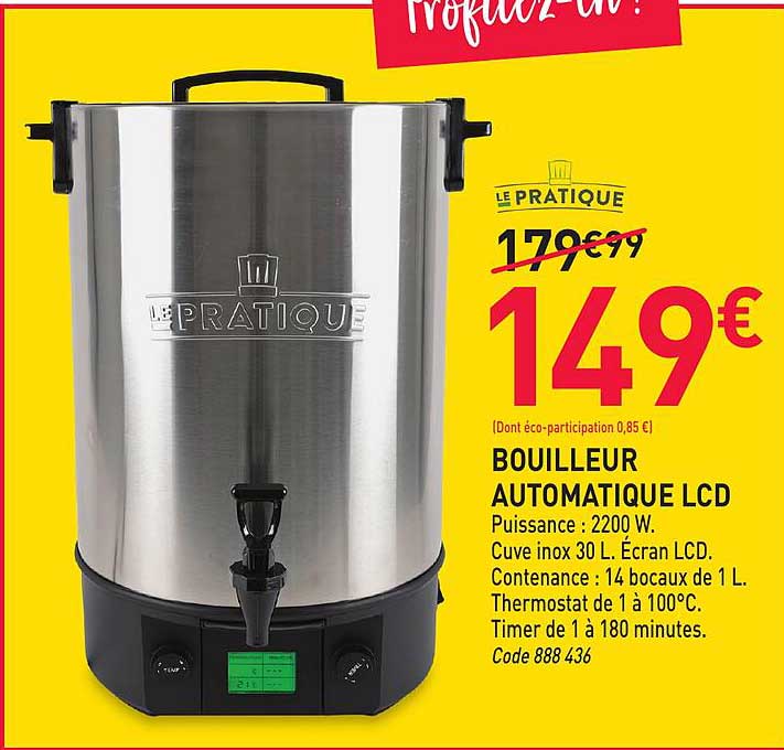BOUILLEUR AUTOMATIQUE LCD
