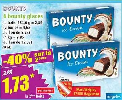 BOUNTY 6 bounty glacés