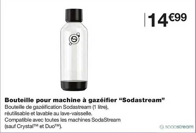 Bouteille pour machine à gazéifier “Sodastream”