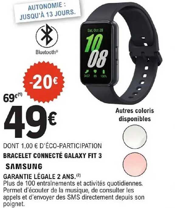 BRACELET CONNECTÉ GALAXY FIT 3 SAMSUNG