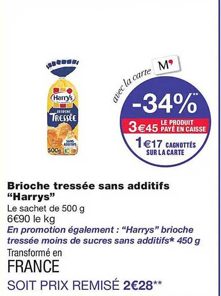 Brioche tressée sans additifs “Harrys”